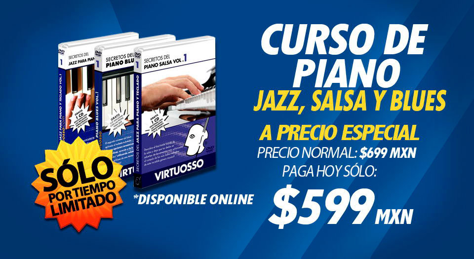 Curso de piano jazz, salsa, blues